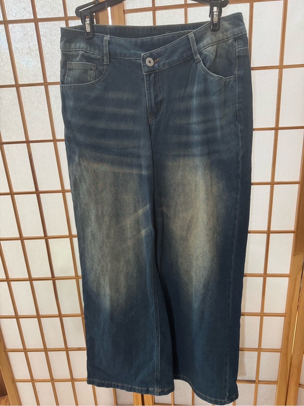 NWT Halara Flex Asymmetric Low Rise Wide Leg Jeans Size S Petite - Picture 6 of 6